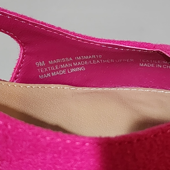NIB Hot Pink Kitten Sling Back heel with sparkly buckle on top Size 9M EU 40.5 - Picture 8 of 13